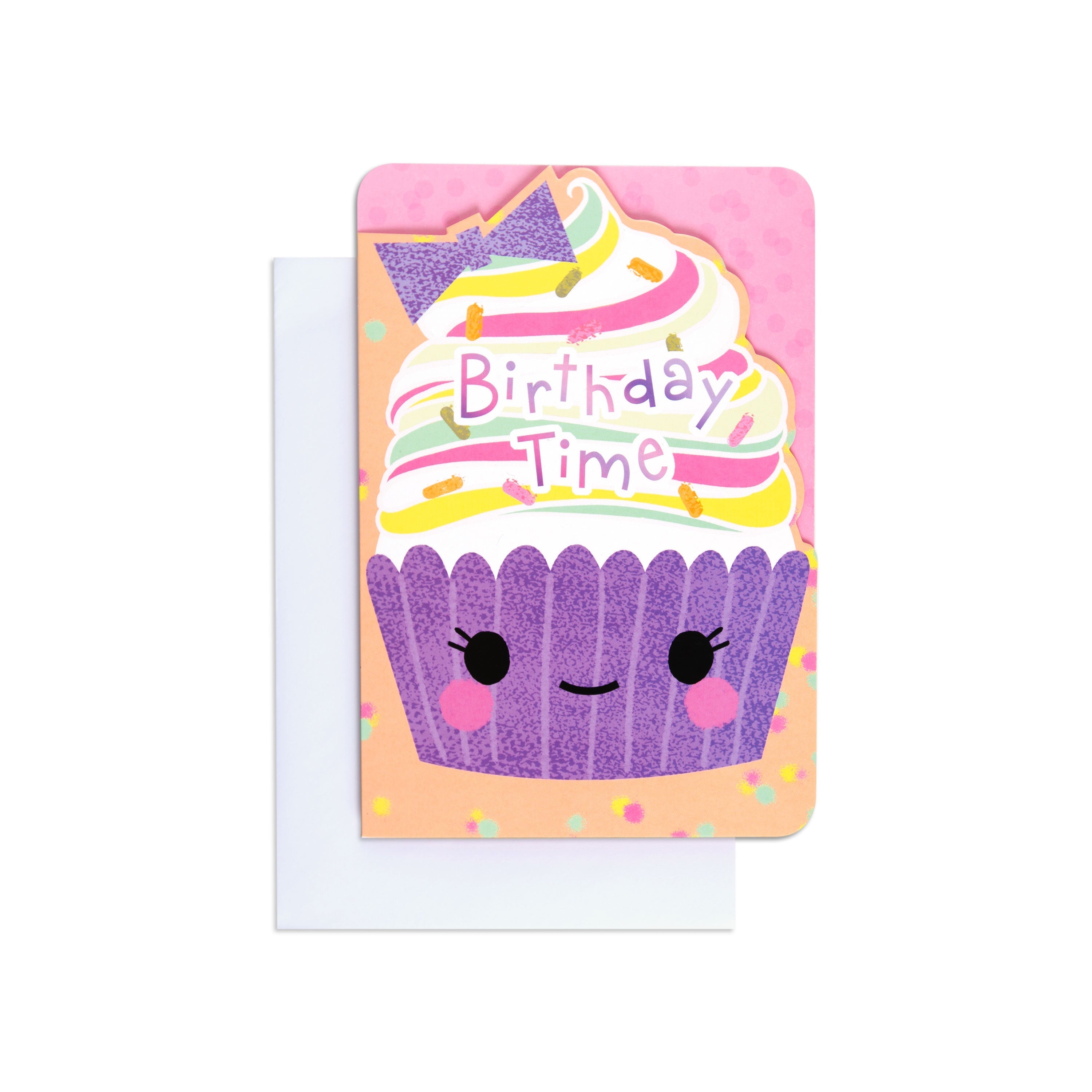 Colourful Happy Cupcake Birthday Card