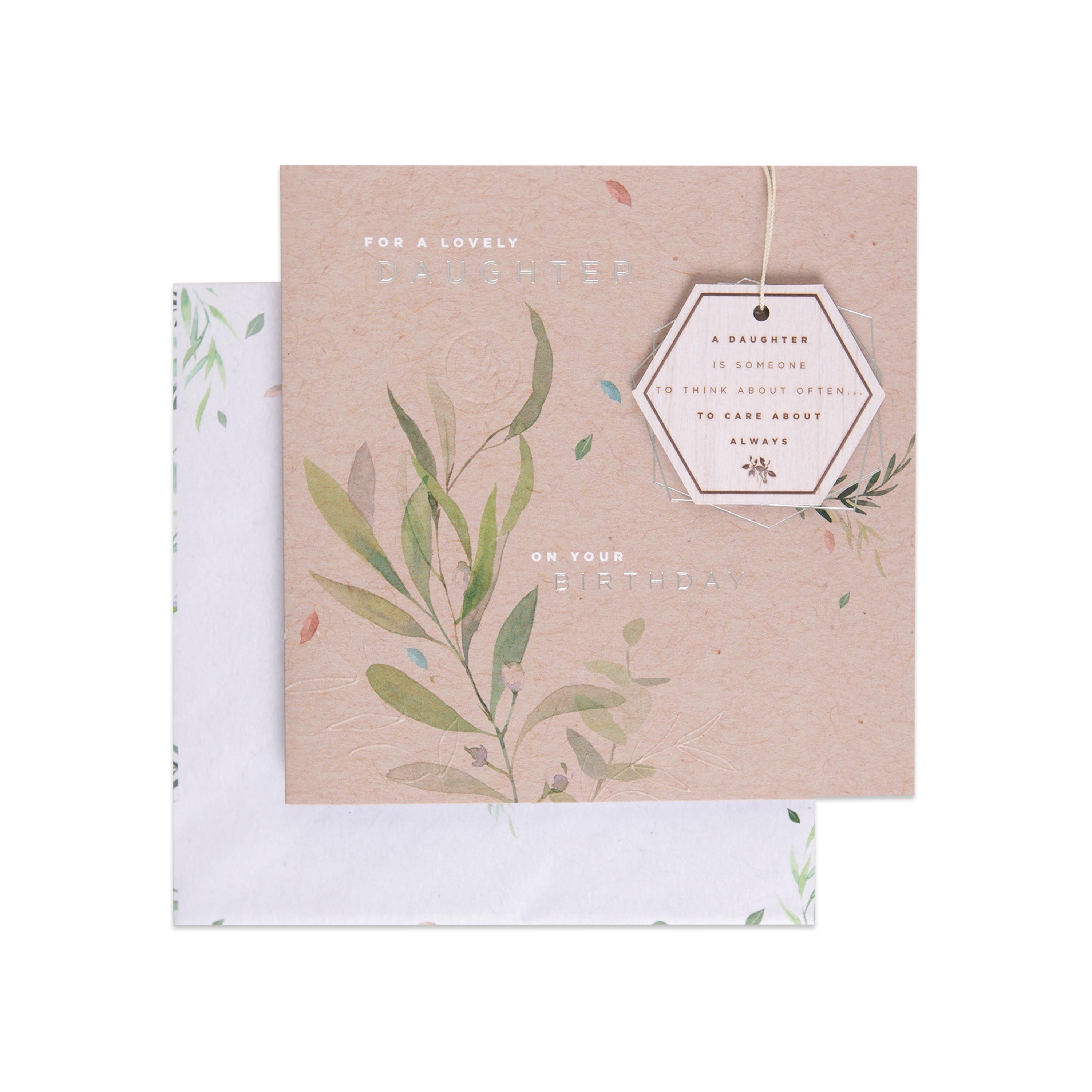 Lovely Daughter Detachable Wooden Keepsake Birthday Card