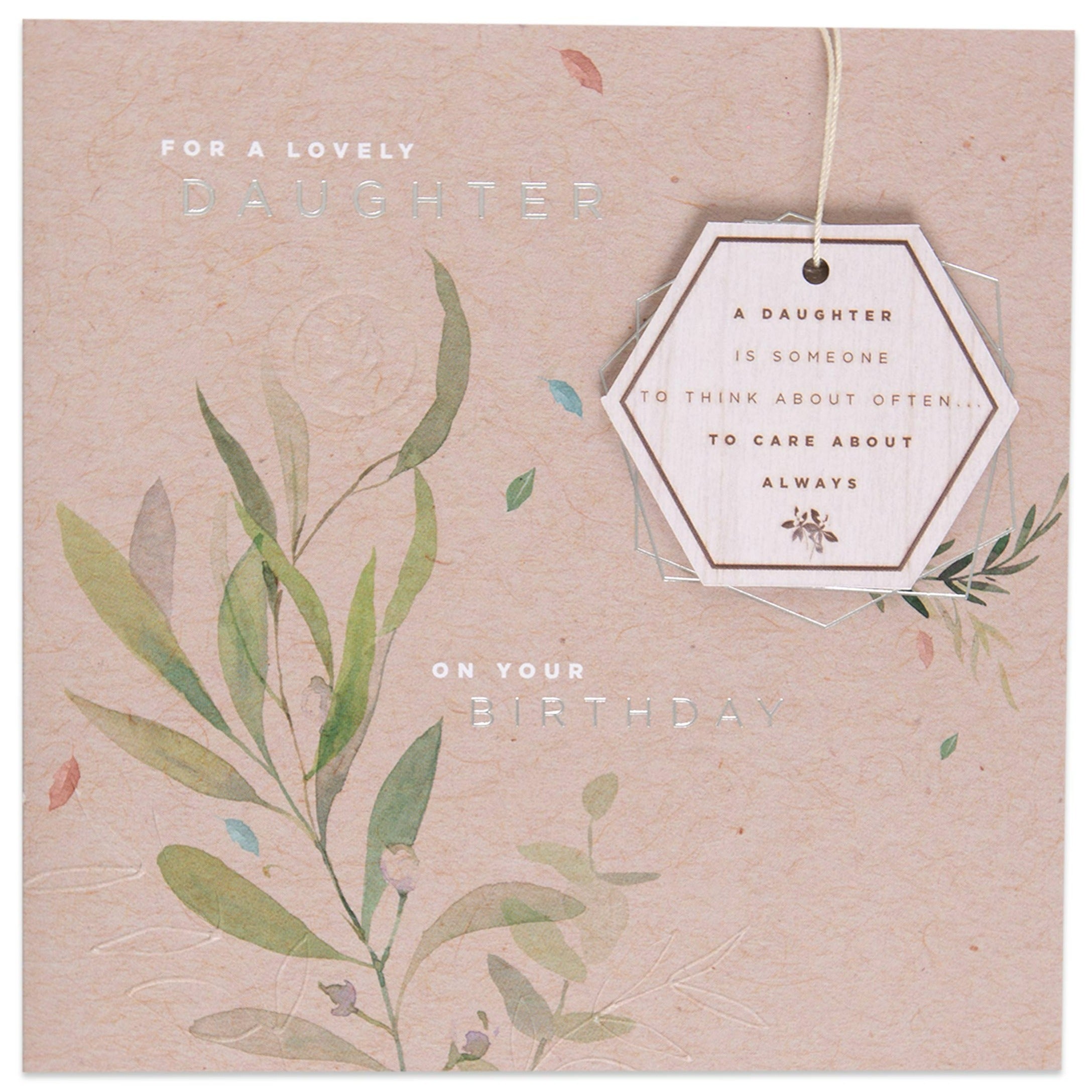 Lovely Daughter Detachable Wooden Keepsake Birthday Card