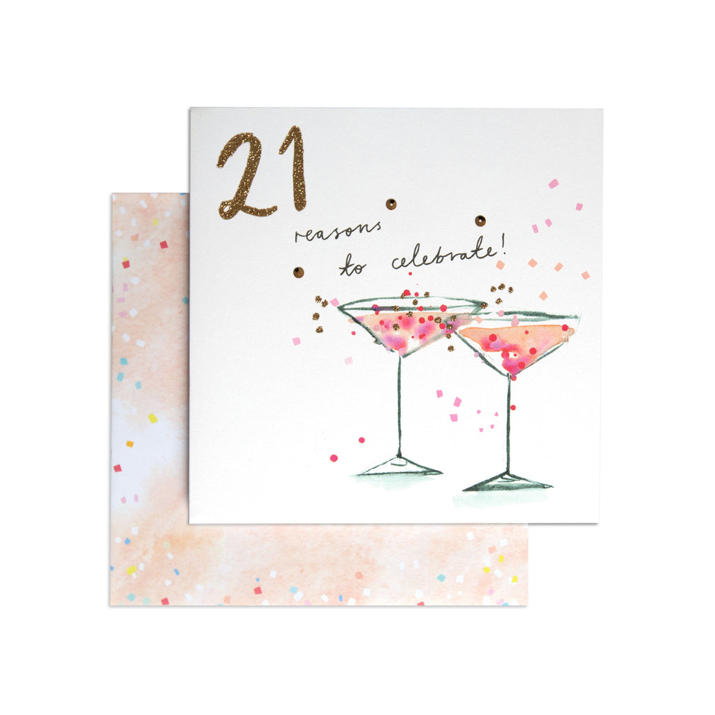 Reasons To Celebrate Classy 21st Birthday Card