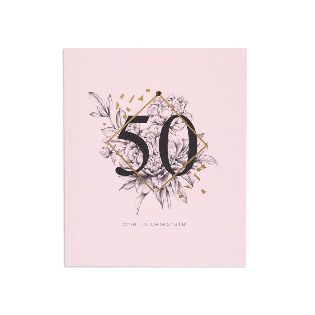 One To Celebrate Refined 50th Birthday Card