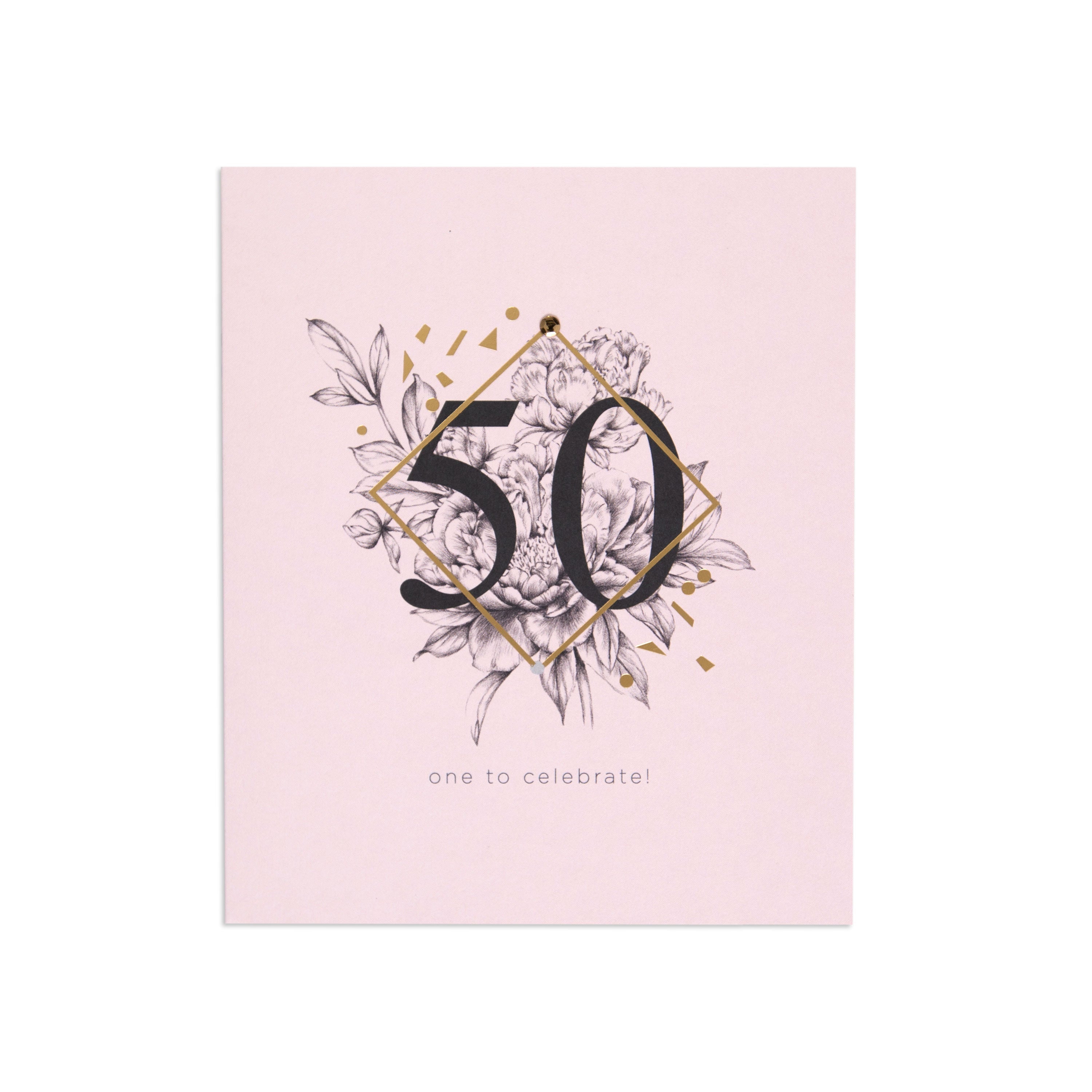 One To Celebrate Refined 50th Birthday Card