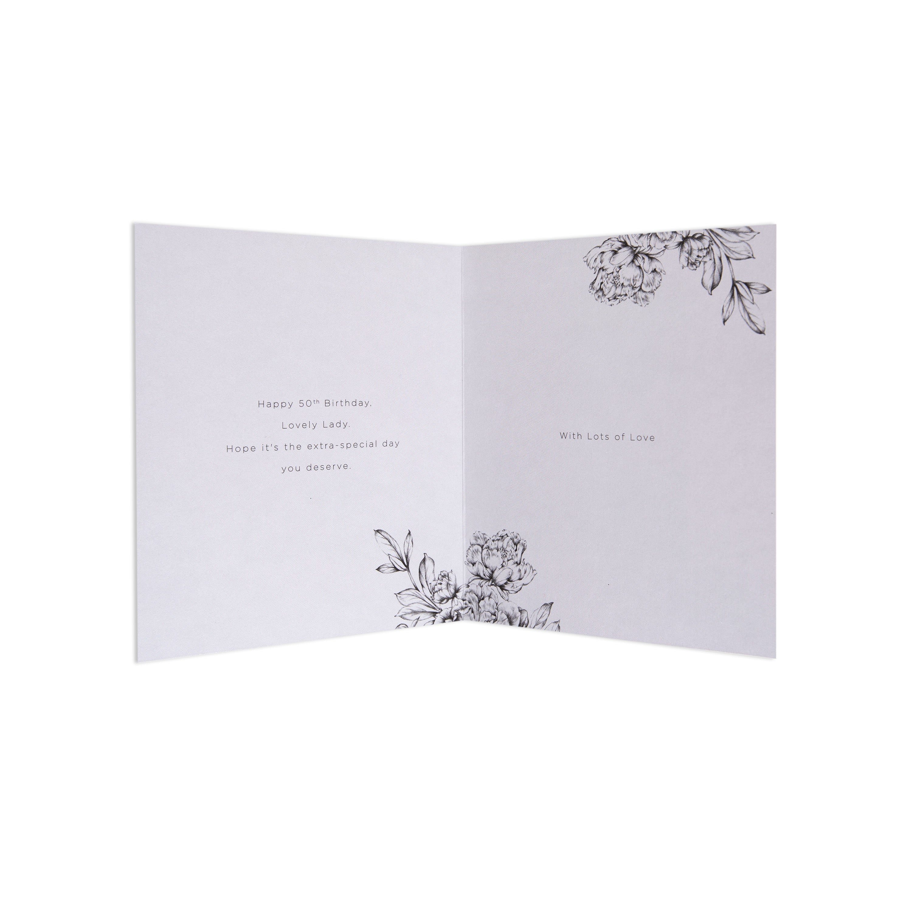 One To Celebrate Refined 50th Birthday Card