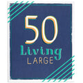 Living Large Stylish 50th Birthday Card