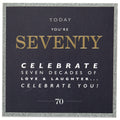 Elegant Silver Glitter 70th Birthday Card