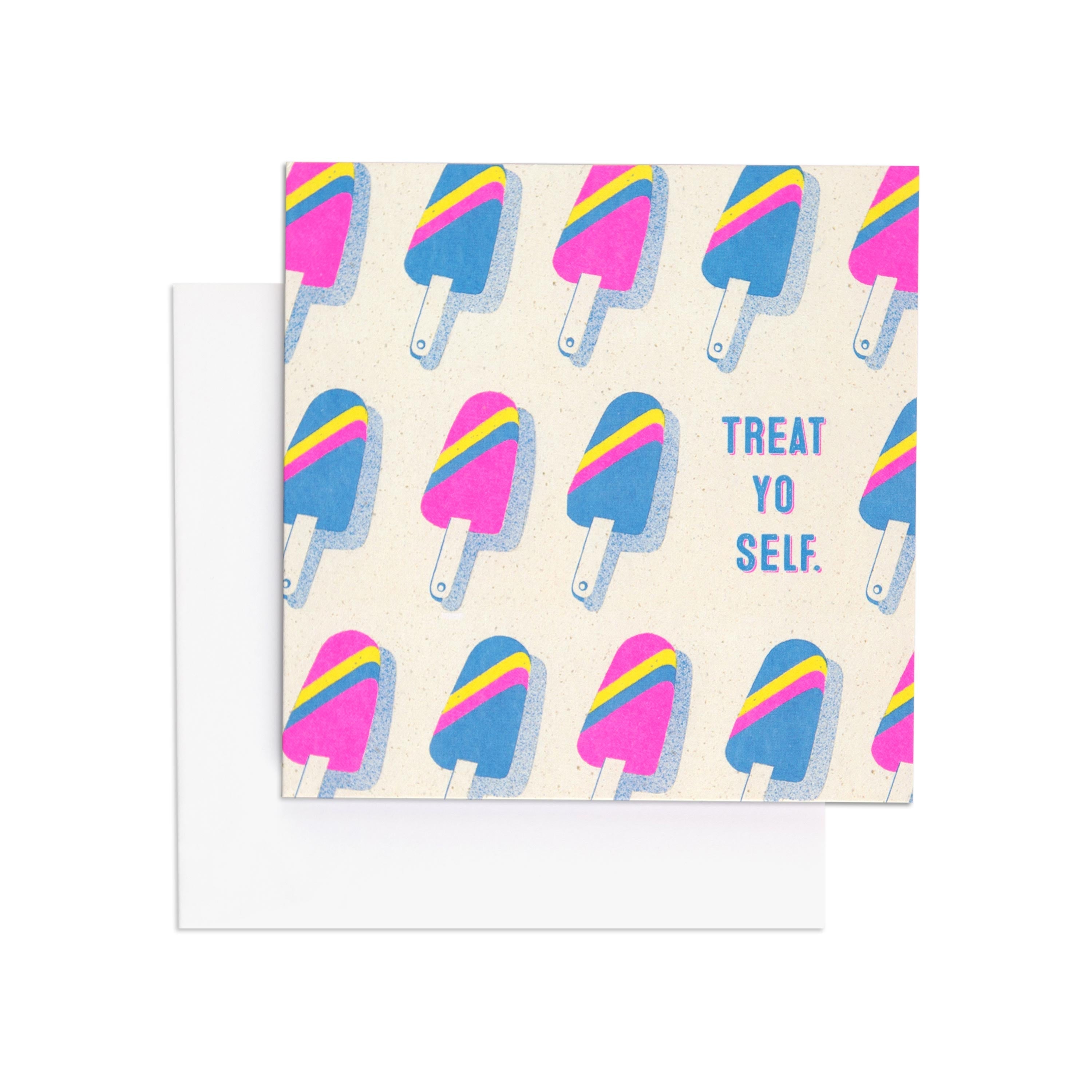 Treat Yo Self Ice Cream Fun Celebration Card