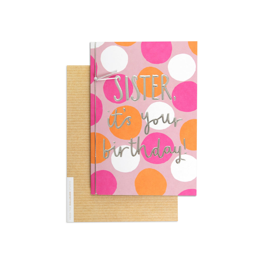 Sister It's Your Birthday Bright Colourful Birthday Card