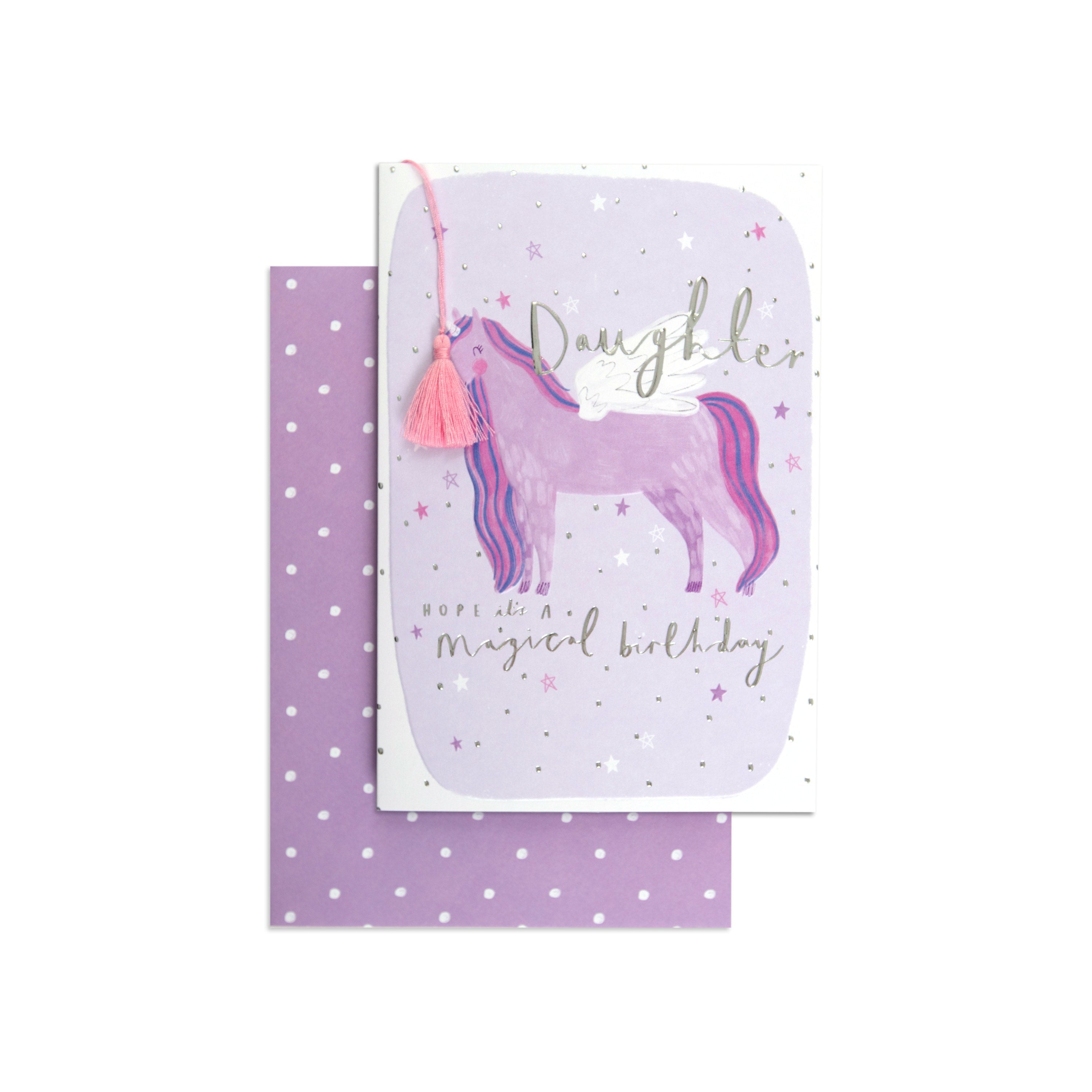 Daughter Magical Birthday Colourful Unicorn Birthday Card