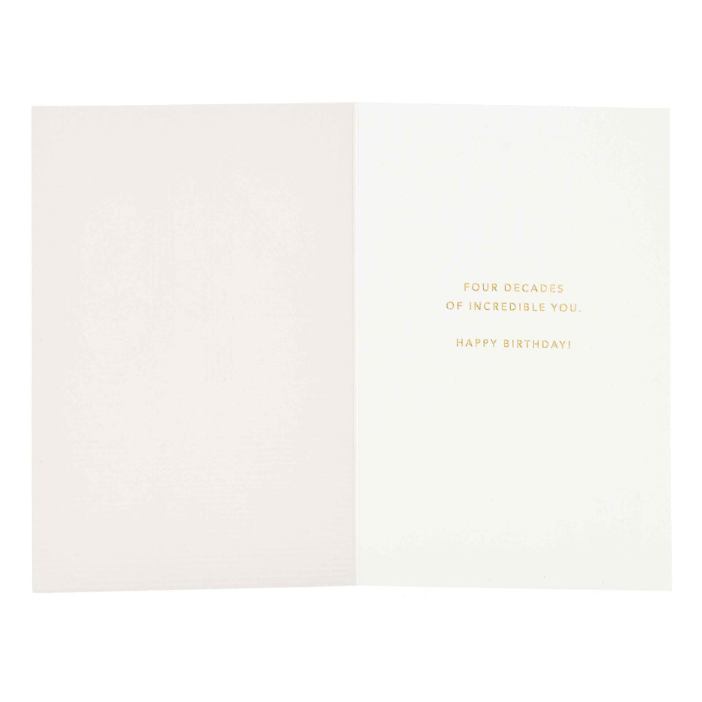Signature Studio 40th Birthday Card - Four Decades