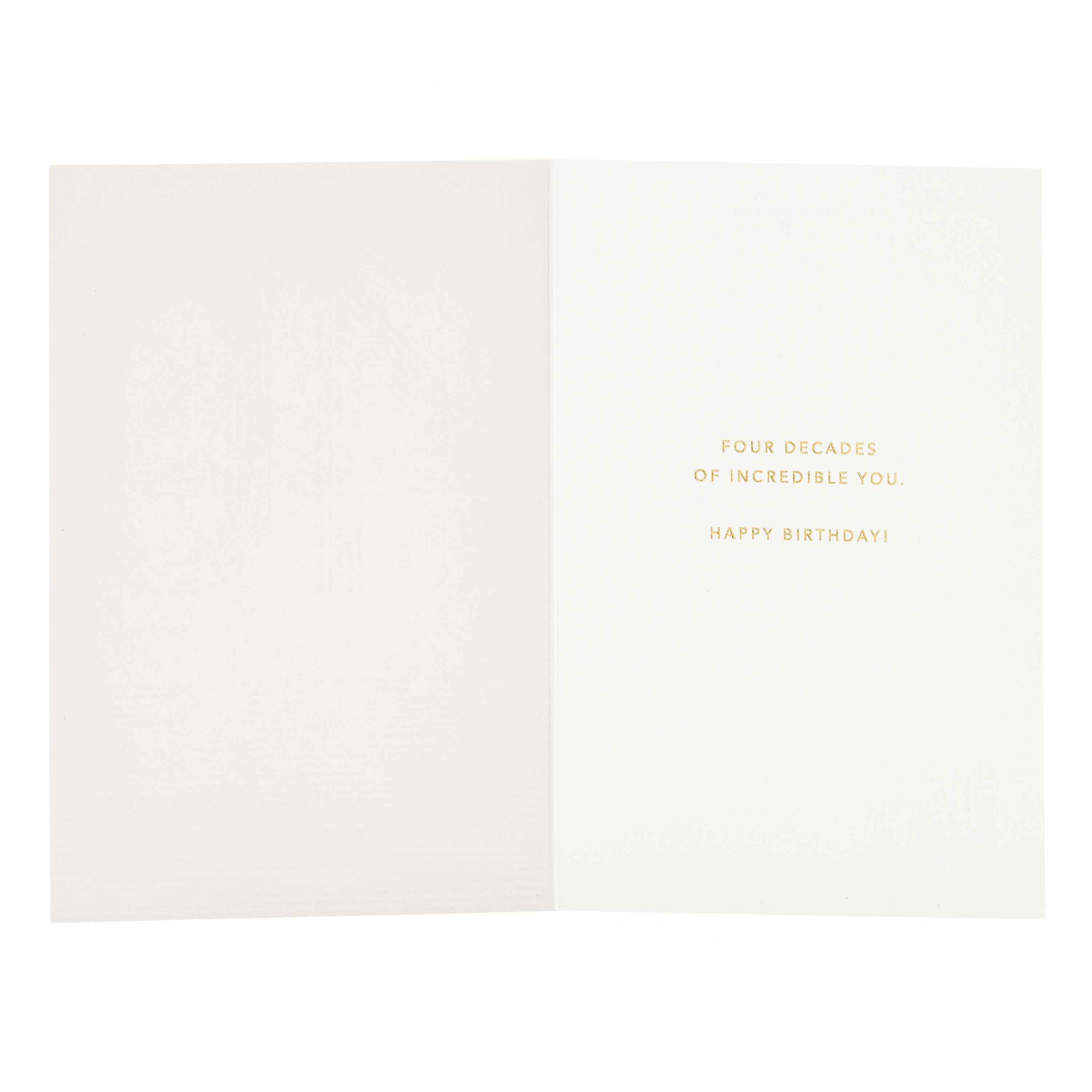 Signature Studio 40th Birthday Card - Four Decades