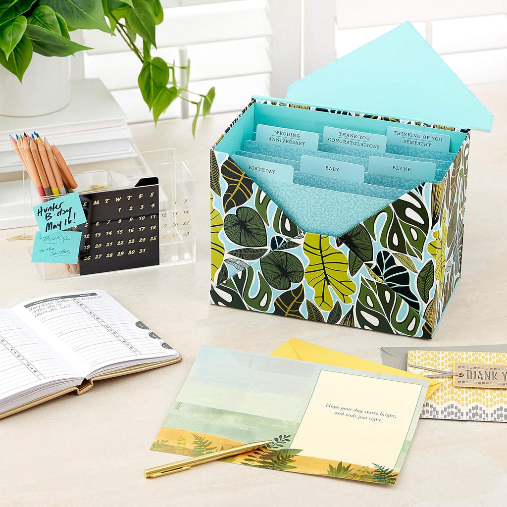 Hallmark Pack of 24 Handmade Assorted Boxed Greeting Cards, Modern Greenery Birthday Cards, Baby Shower Cards, Wedding Cards, Sympathy Cards, Thinking of You Cards, Thank You Cards