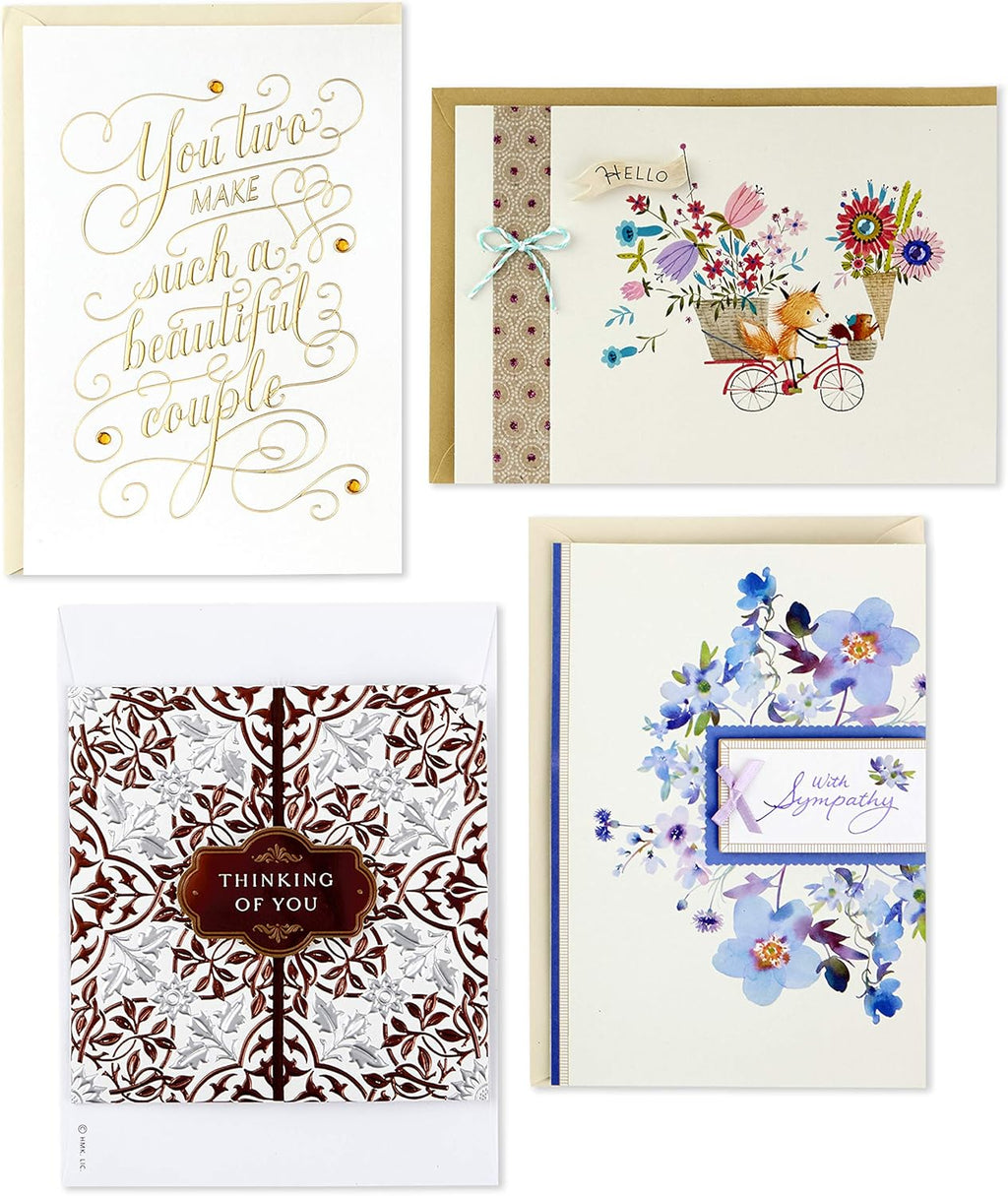 Hallmark Handmade All Occasion Boxed Greeting Card Assortment, Pink Floral (Pack of 20)—Birthday Cards, Baby Shower Cards, Wedding Cards, Sympathy Cards, Thinking of You Cards, Thank You Cards