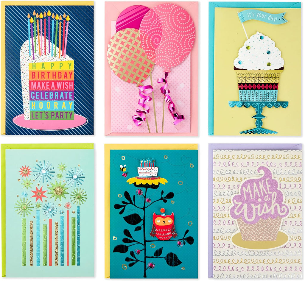 Hallmark Handmade All Occasion Boxed Greeting Card Assortment, Pink Floral (Pack of 20)—Birthday Cards, Baby Shower Cards, Wedding Cards, Sympathy Cards, Thinking of You Cards, Thank You Cards