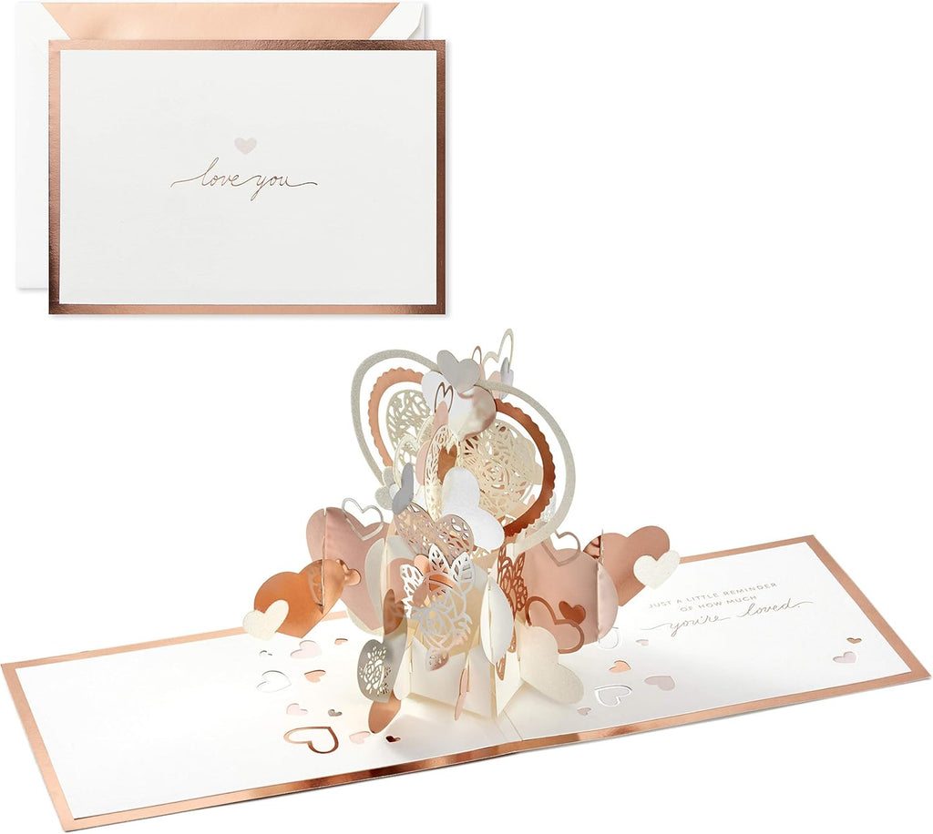 Hallmark Signature Paper Wonder Pop Up Love Card, Love You Hearts (Anniversary Card, Birthday Card, Sweetest Day Card)