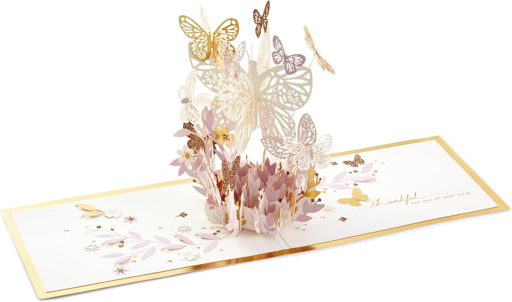 Hallmark Signature Paper Wonder Pop Up Card, Thankful for You (Thinking of You Card, Birthday Card)