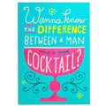 Man Vs Cocktail Hilarious Birthday Card