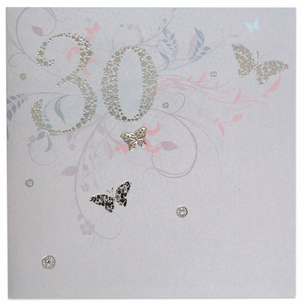 Sparkling New Decade Elegant 30th Birthday Card