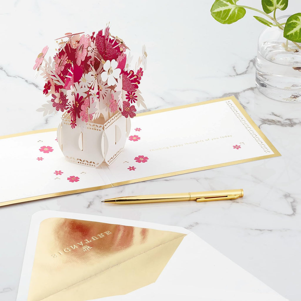 Hallmark Signature Paper Wonder Pop Up Card, Happy Thoughts Bouquet