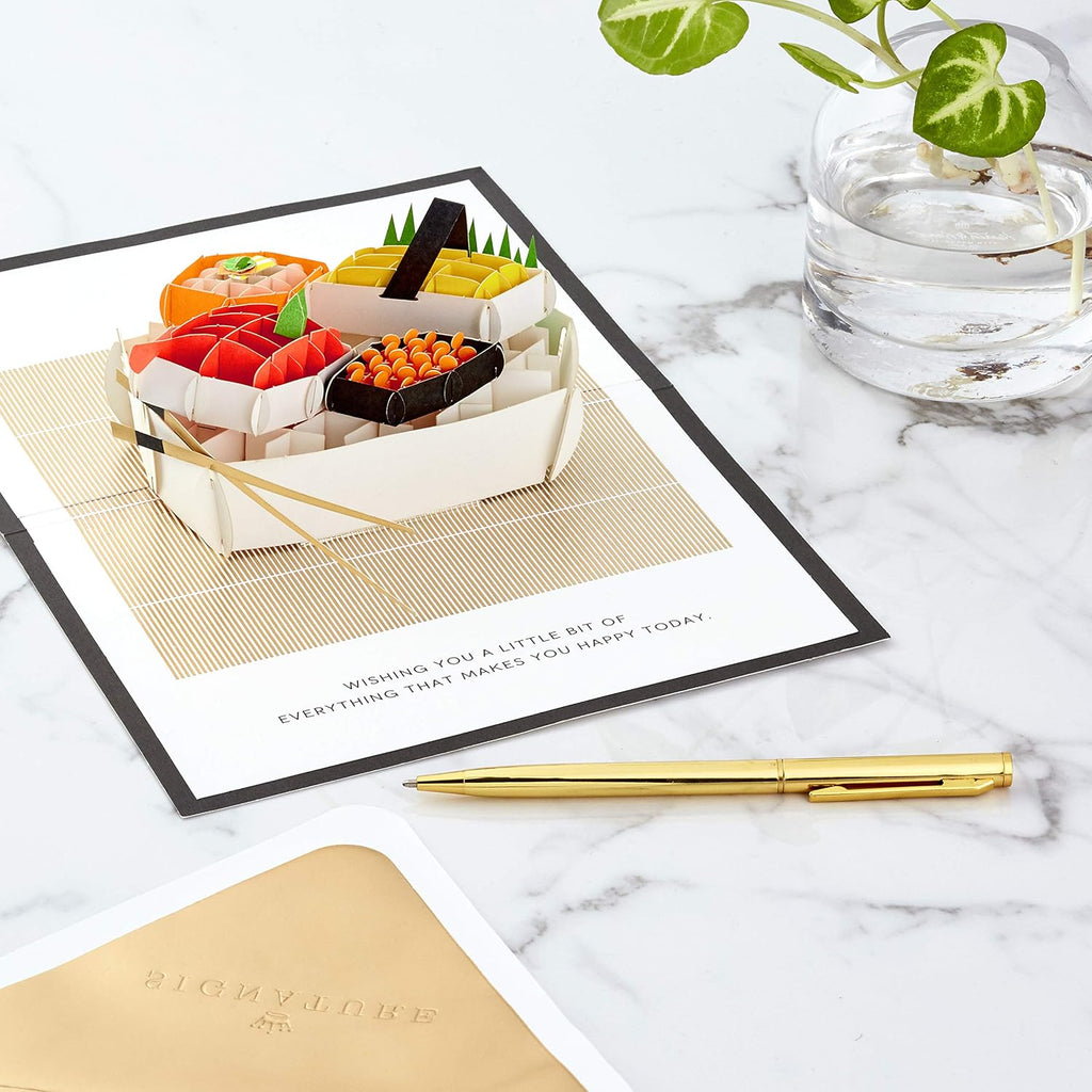 Hallmark Signature Paper Wonder Pop Up Birthday Card (Sushi, Everything That Makes You Happy)
