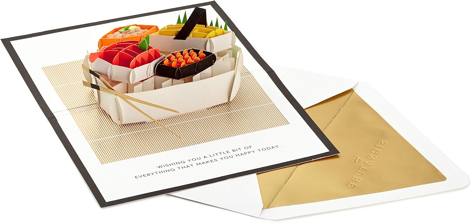 Hallmark Signature Paper Wonder Pop Up Birthday Card (Sushi, Everything That Makes You Happy)