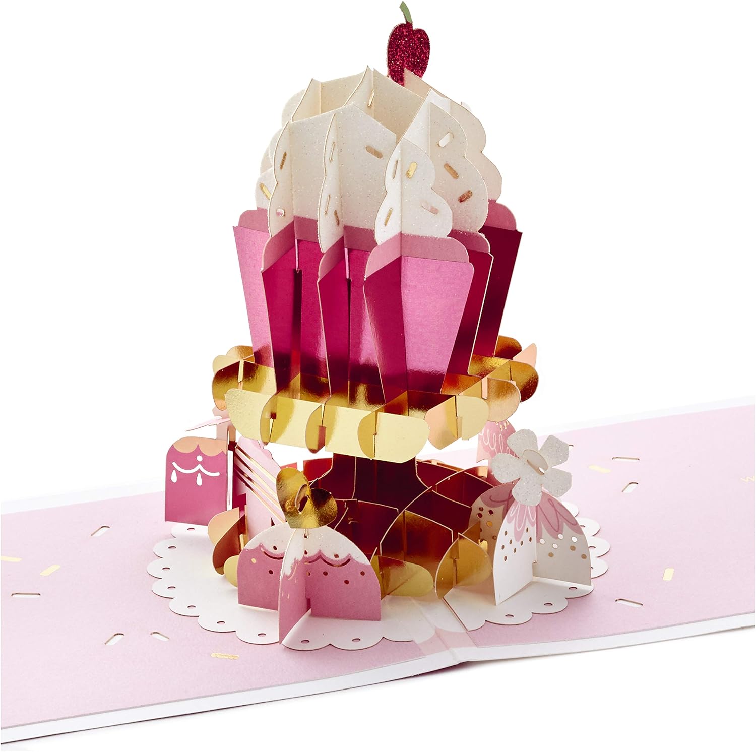 Hallmark Signature Paper Wonder Pop Up Birthday Card (Cupcake, Sweet Day)