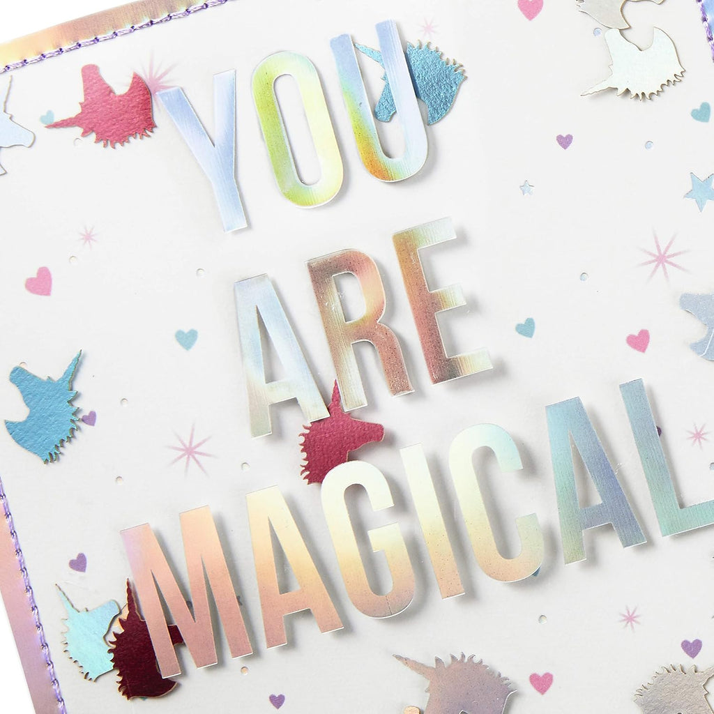 Hallmark Signature Birthday Card for Women (Magical Unicorns)