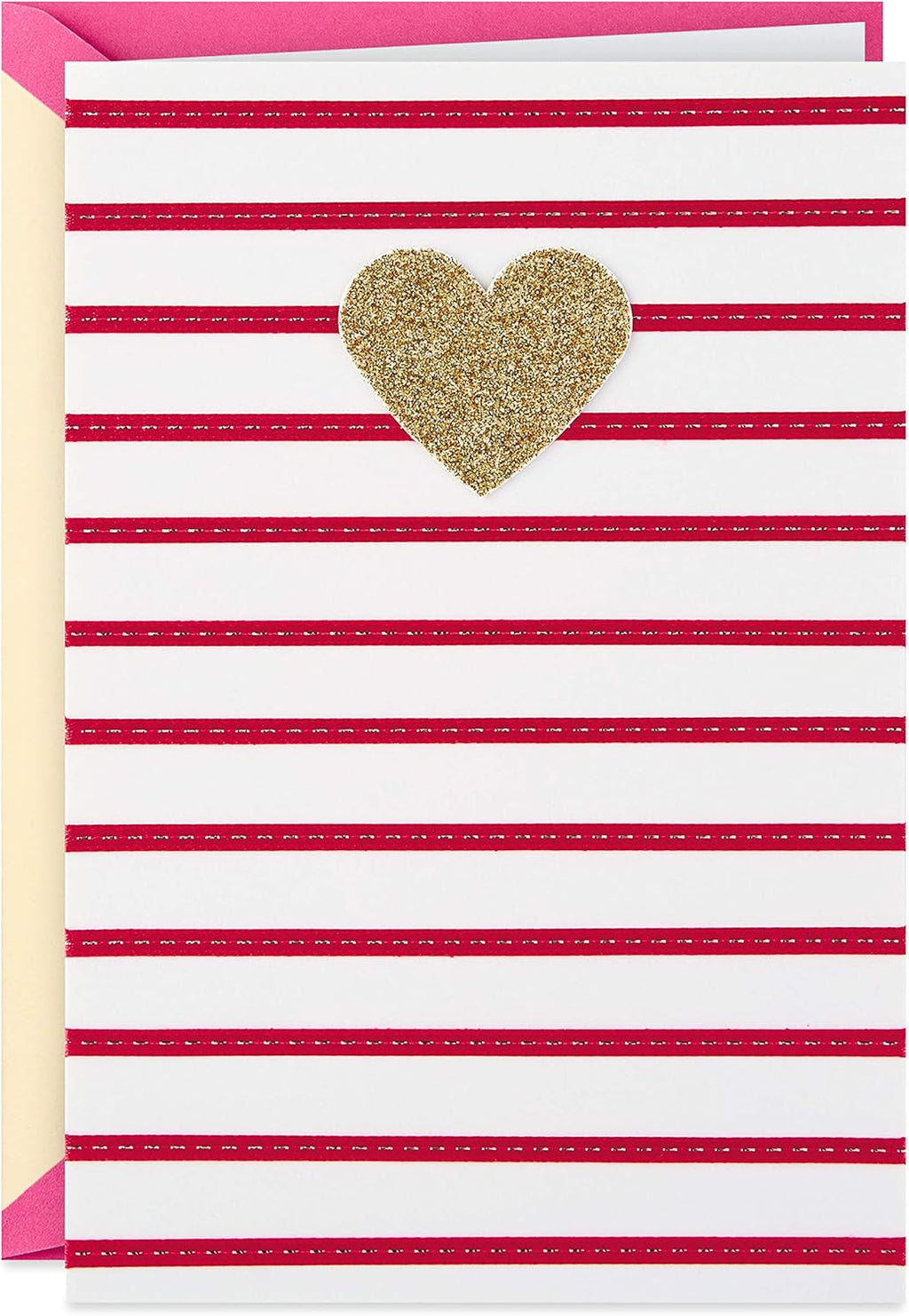 Hallmark Signature Women's Birthday Greeting Card (Heart and Stripes)