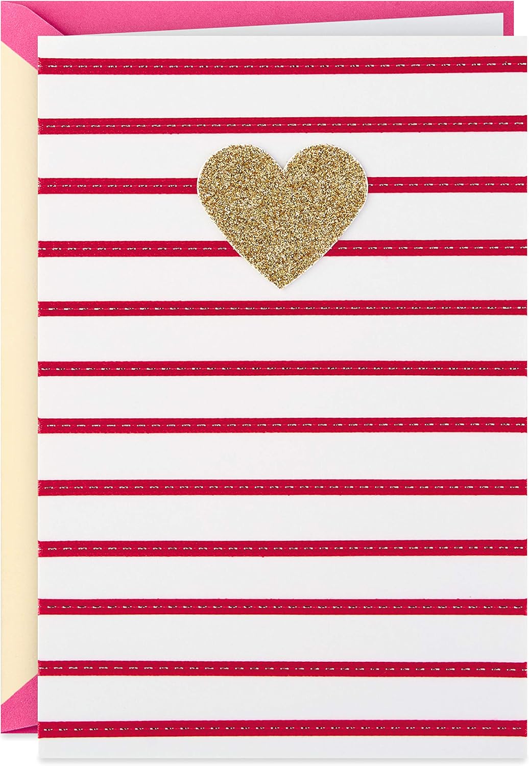 Hallmark Signature Women's Birthday Greeting Card (Heart and Stripes)
