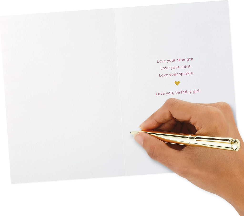 Hallmark Signature Women's Birthday Greeting Card (Heart and Stripes)