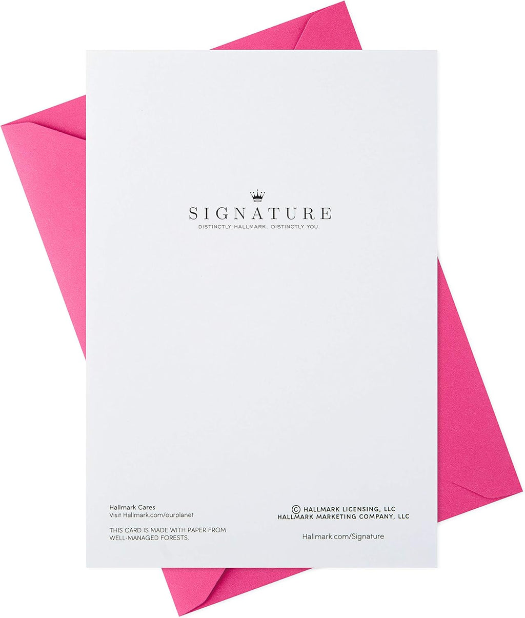 Hallmark Signature Women's Birthday Greeting Card (Heart and Stripes)